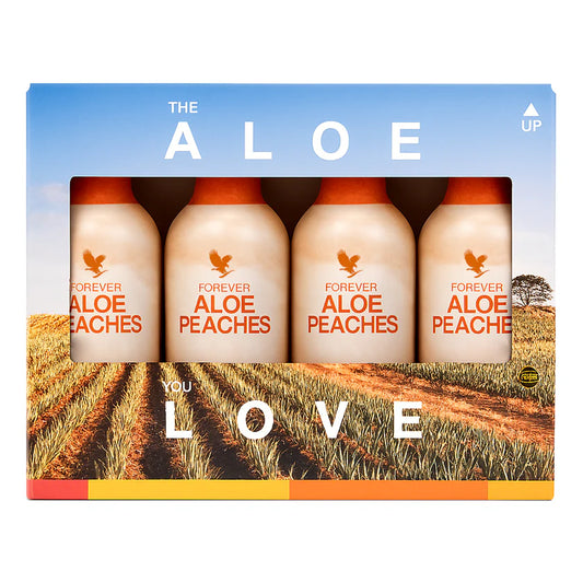 Forever Aloe Peaches™ – 4er-Pack (4 x 1 Liter)